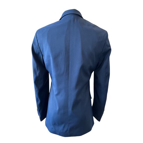 New Calvin Klein Boys Blue Two Button Slim Fit Blazer Suit Jacket Size 14 - Picture 4 of 7